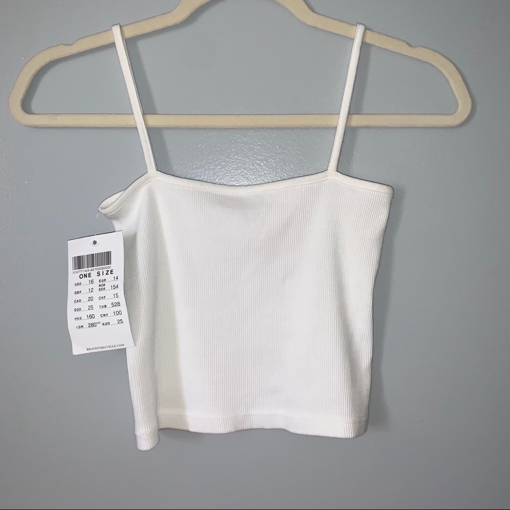 White Brandy Melville Faye Tank